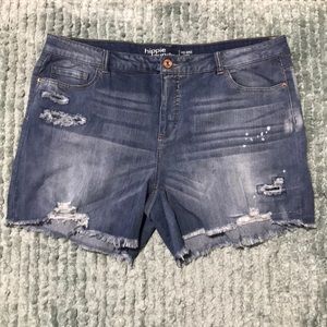 Hippie Laundry Distressed Midi Shorts